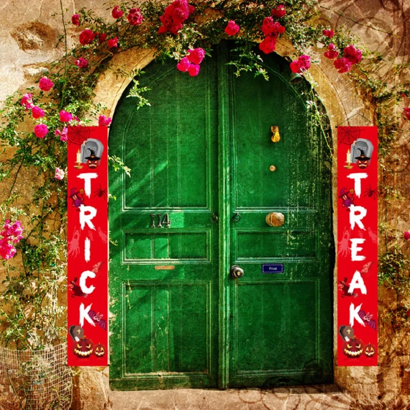 Дверной баннер на Хэллоуин Рождественский подвесной флаг вечерние флаги ворота