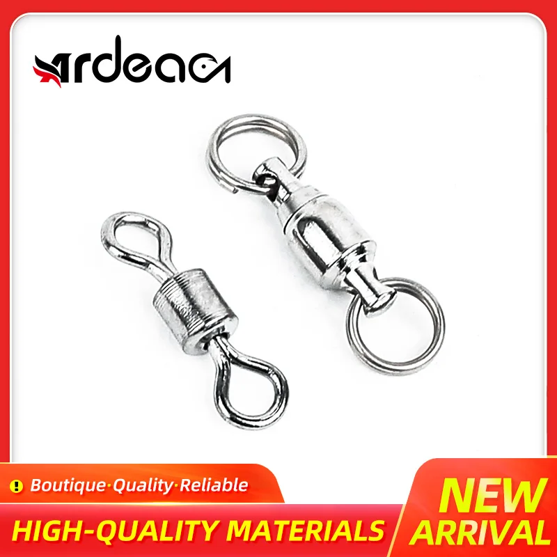 

Ardea 30PCS/Lot Metal Ball Bearing Swivel Solid Rings Fishing Connector Ocean Boat Fishing Hooks Quick Fast Link Connector