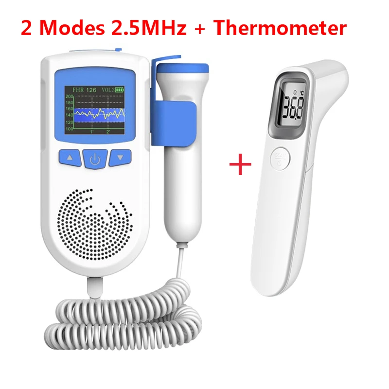 2 Modes 2.5MHz Ther OLIECO 2,5 МГц детский Пульс фетальный монитор Doppler медицинский домашний стетоскоп для беременных детей Карманный CE CFDA пренатальный детектор сердца - Цвет: 2 Modes 2.5MHz Ther