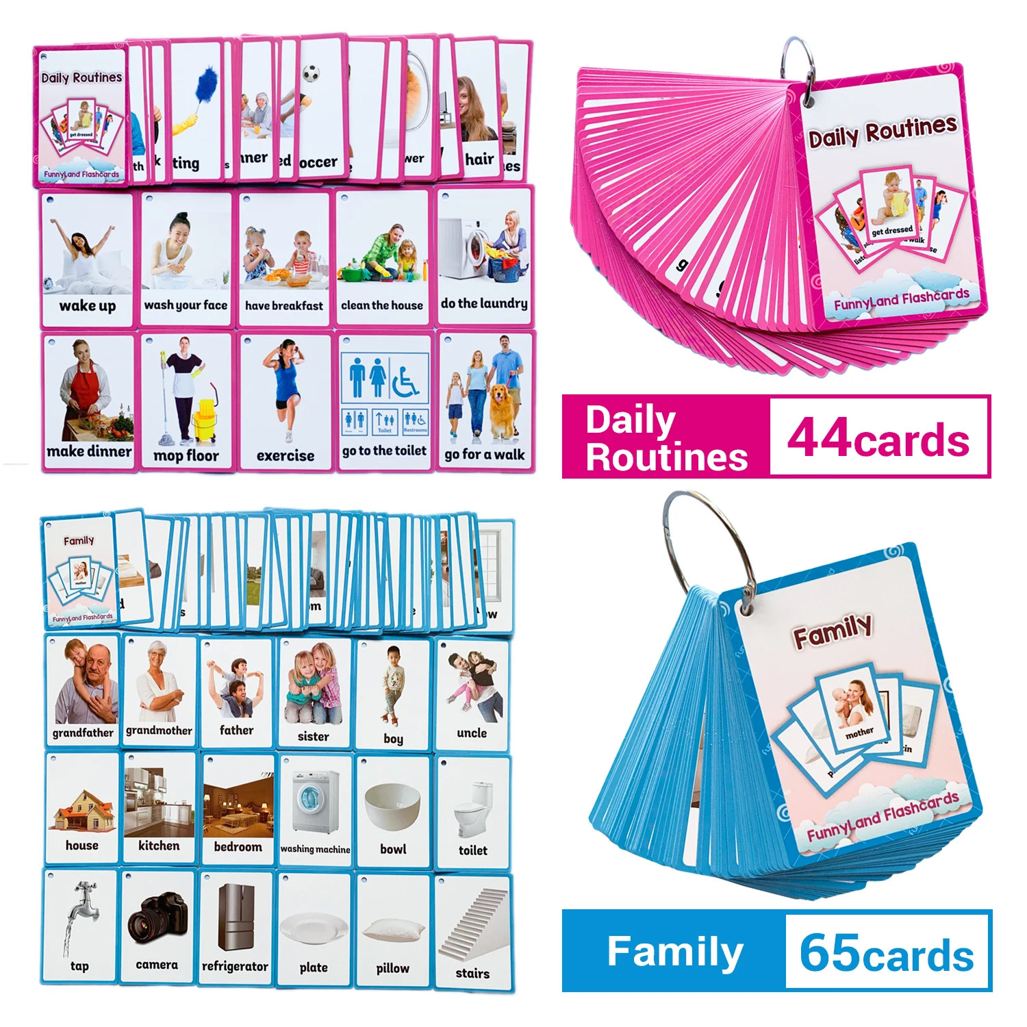 2 набора детских обучающих английских слов карманные карты для детей Обучающие