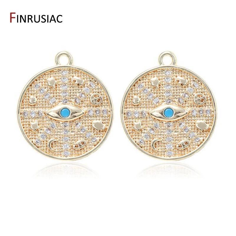 Высококачественная медная металлическая подвеска с золотым покрытием