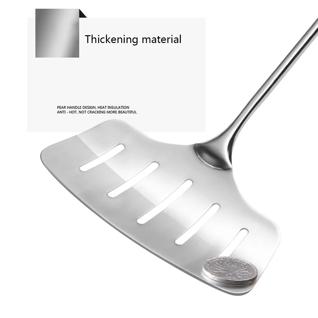 

304 Stainless Steel Fried Fish Spatula Metal Steak Fish Turner Slotted Kitchen Cooking Utensil