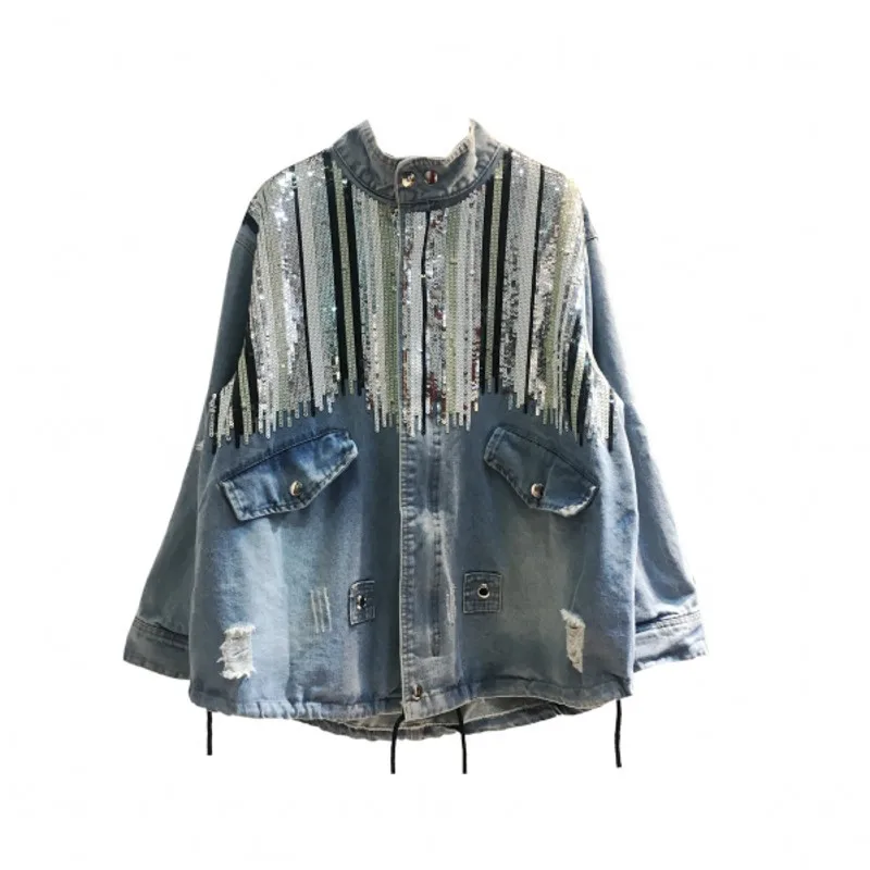 Осенняя новинка большие размеры средние и длинные свободные расшитые бисером