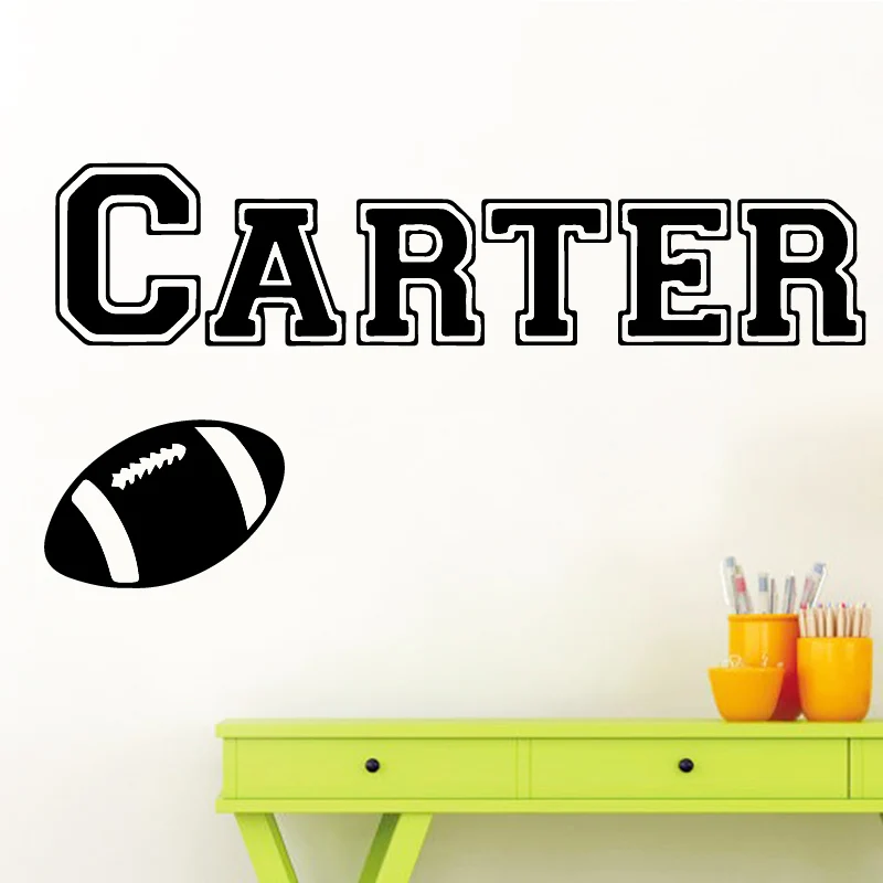 Романтическая Настенная Наклейка для регби самоклеющаяся виниловая