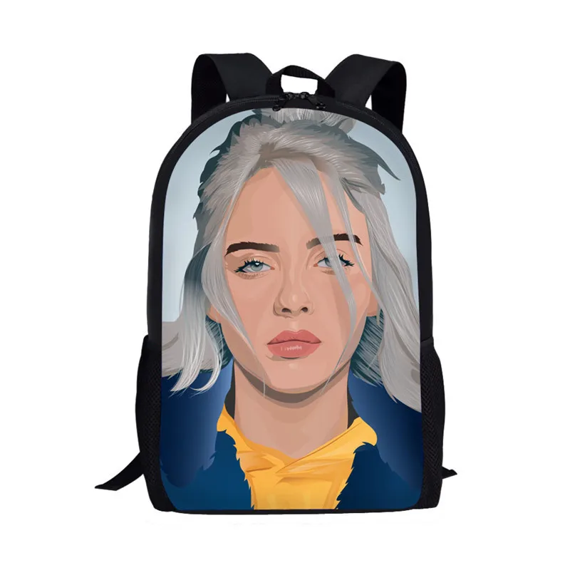 THIKIN Billie Eilish 3 шт./компл. Рюкзак Back To School детская книга мешок для маленькой девочки распылитель ранцевого типа для подростков Mochila Escolar - Цвет: as picture