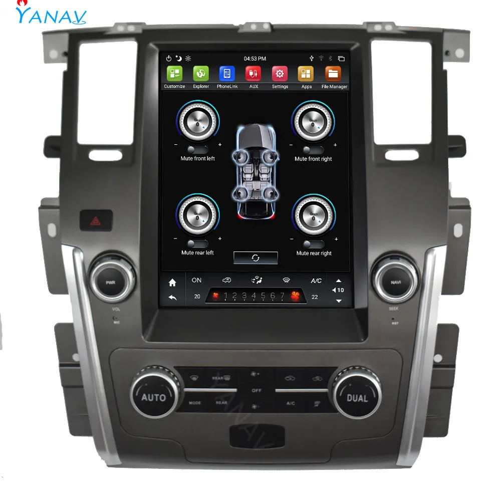 

For Nissan Patrol 2016-2019 2Din Car radio dvd Android stereo receiver vertical screen tesla style dvd player Car GPS navigation