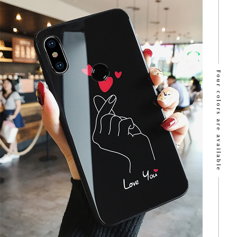 Закаленное стекло для Xiaomi Mi 9t 9 Pro 8 Se Cc9 Cc9e чехол с рисунком Love You жесткий