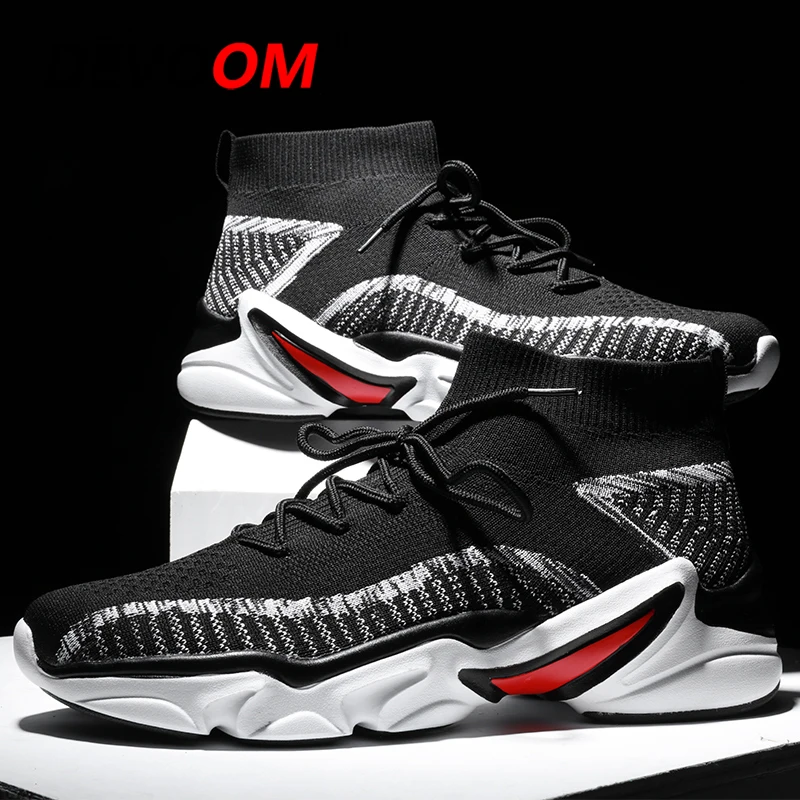 Новинка Высокие кроссовки для бега на открытом воздухе мужские женские носки