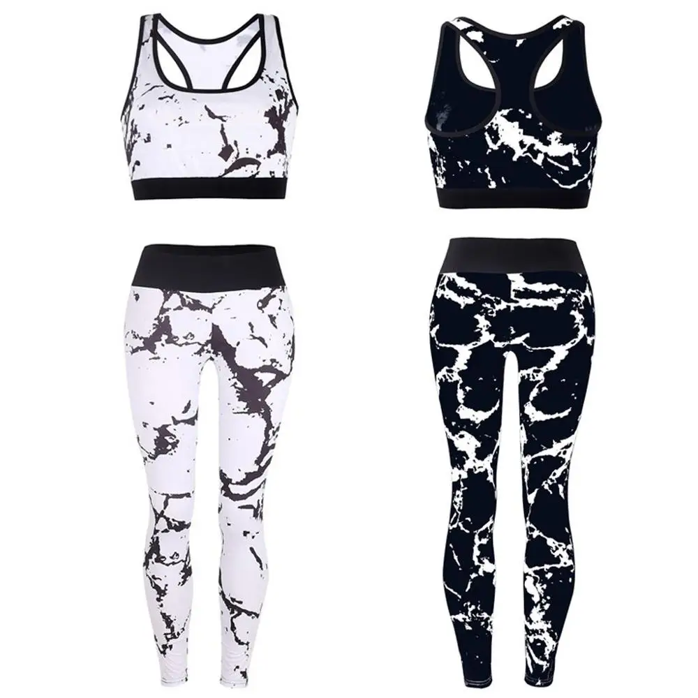 Женский спортивный комплект леггинсы короткий топ бесшовные тренировочные