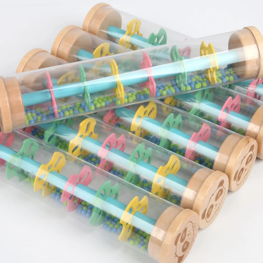 Радужные песочные часы дождь музыкальная игрушка капля звук для детей палочка