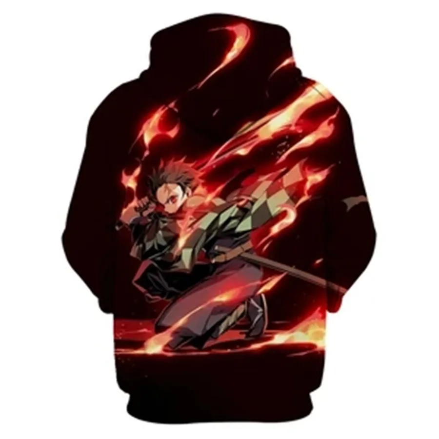Аниме толстовки Толстовка демон убийца Kimetsu no Yaiba Kamado Tanjirou косплей костюм для мужчин и женщин куртка с капюшоном Топ