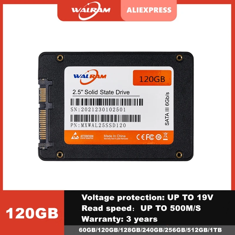 Жесткий диск WALRAM 240 ГБ 120 128 256 480 Гб ssd 60 1 ТБ фотовнешний накопитель 512 жесткий для