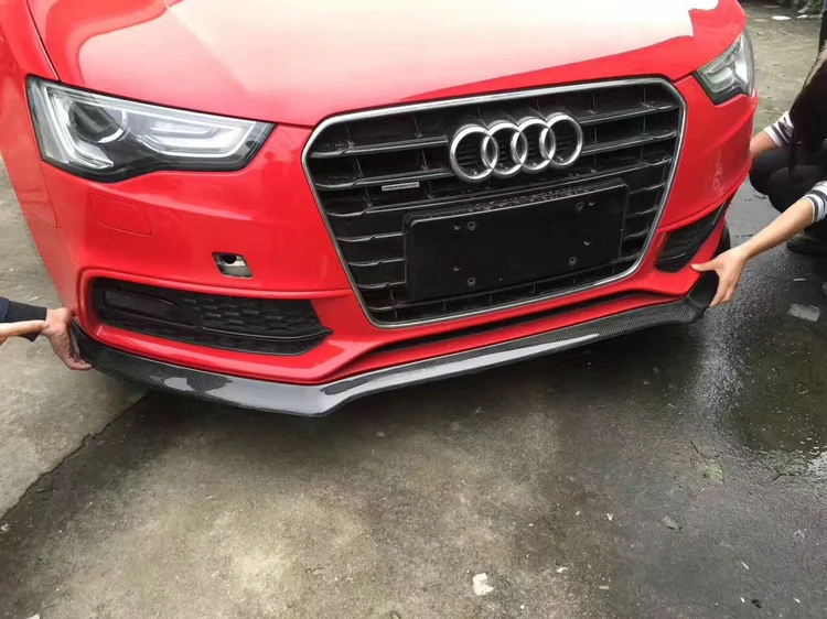 

Подходит для лопаты и спойлера Audi, передняя губа из углеродного волокна, новинка A5 4wd, специальная тонкая спортивная версия