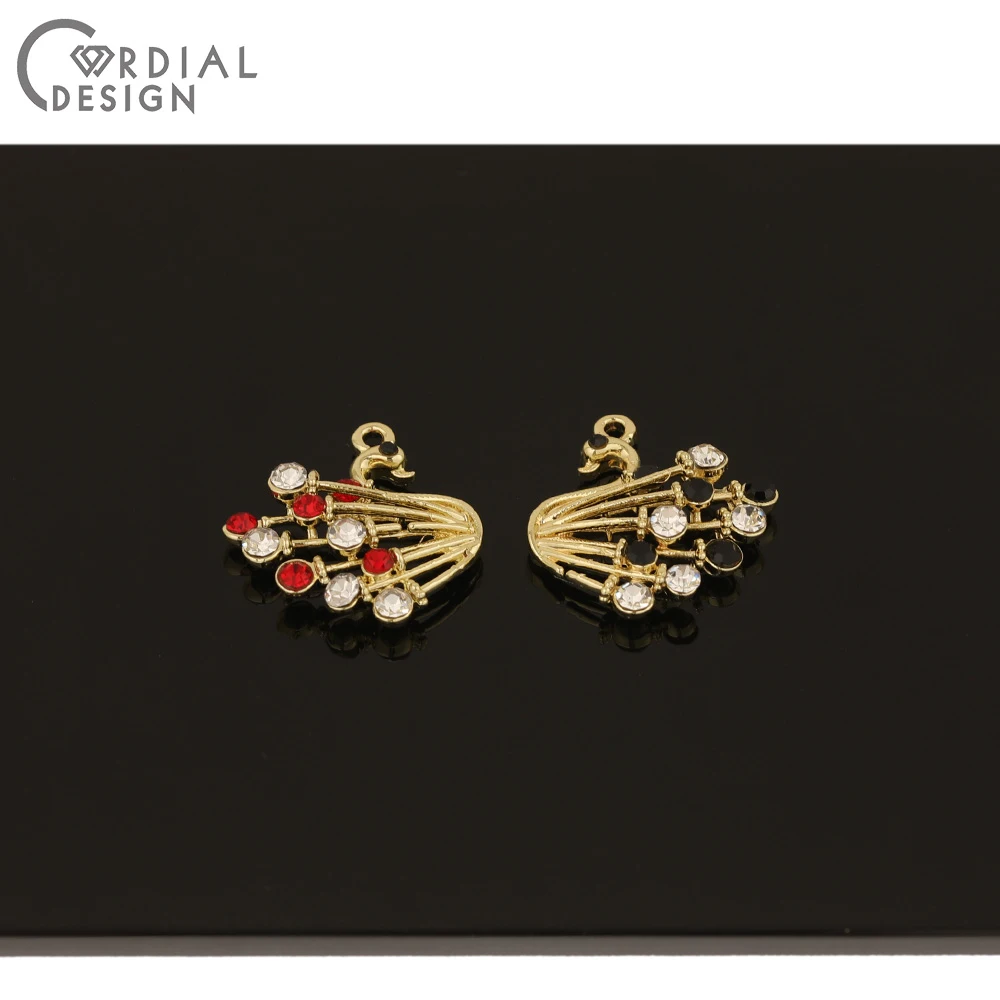 

Cordial Design 50Pcs 21*21MM Jewelry Accessories/Rhinestone Earring Pendant/Animal Shape/DIY Charms/Jewelry Findings Components