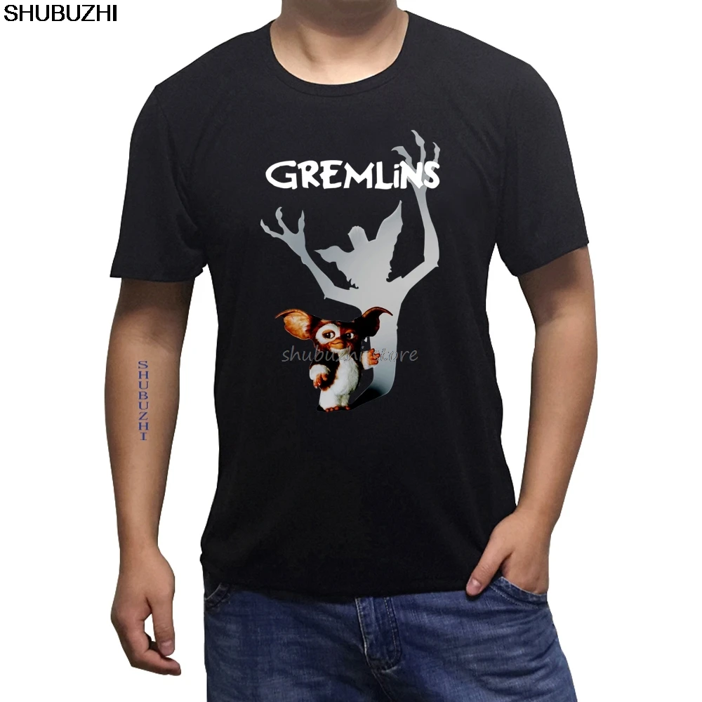 Gremlins футболка «Gizmo Shadow»-Новинка и официальный! Мужская футболка; летняя хлопковая Футболка; мужские футболки; ; sbz1222