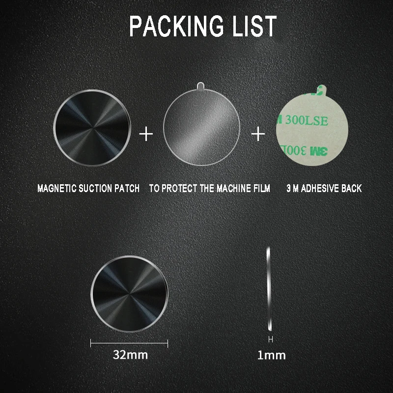 2021 new iphone sticker metal plate disk iron sheet magnet mobile phone holder accessories for magnetic car phone stand holders free global shipping