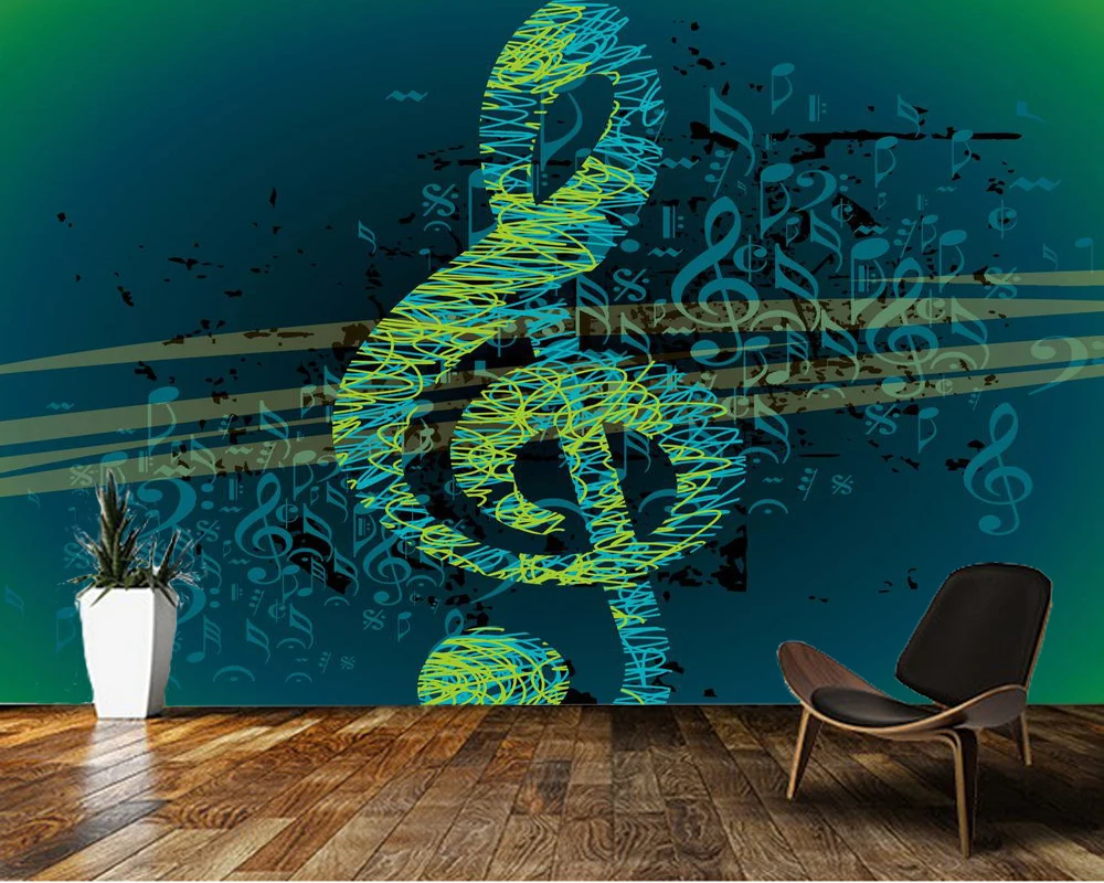 3d обои на заказ музыкальная Фреска с иконой гостиничная кофейня гостиная диван