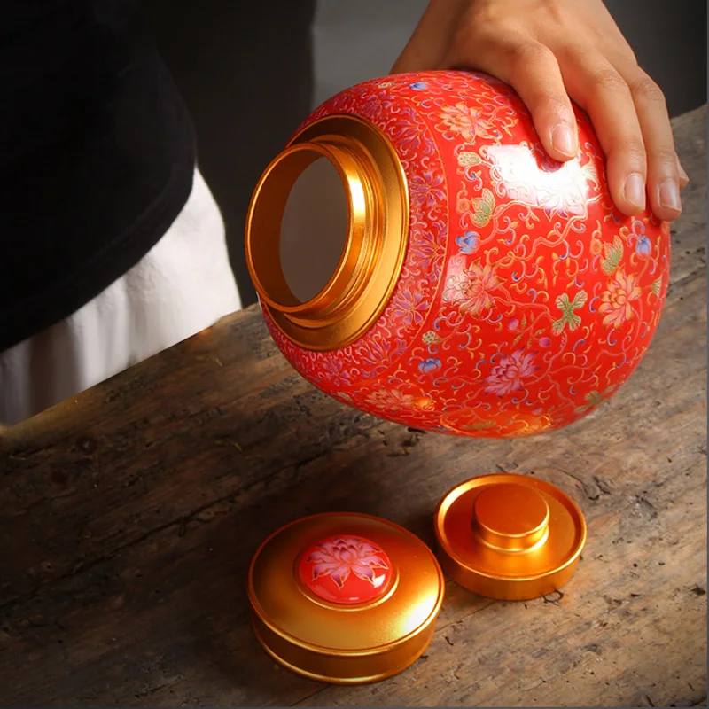 Погребальная урна с эмалью Цветная Керамическая большая для кремации памятных