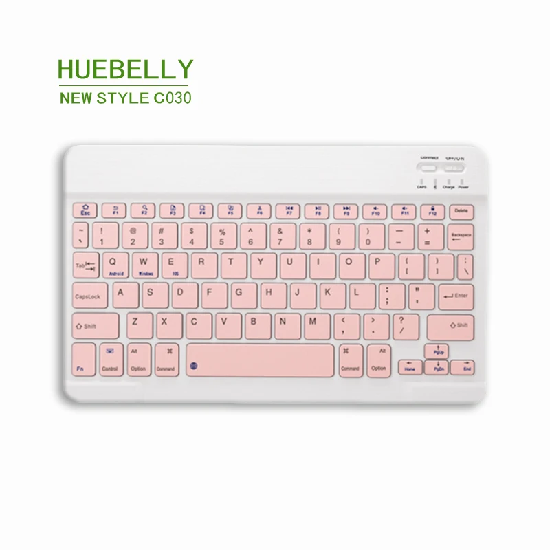 HUEBELLY C030 Беспроводная клавиатура для планшета Ipad Huawei Xiaomi Iphone Air 3 4 5 6 светодиодная