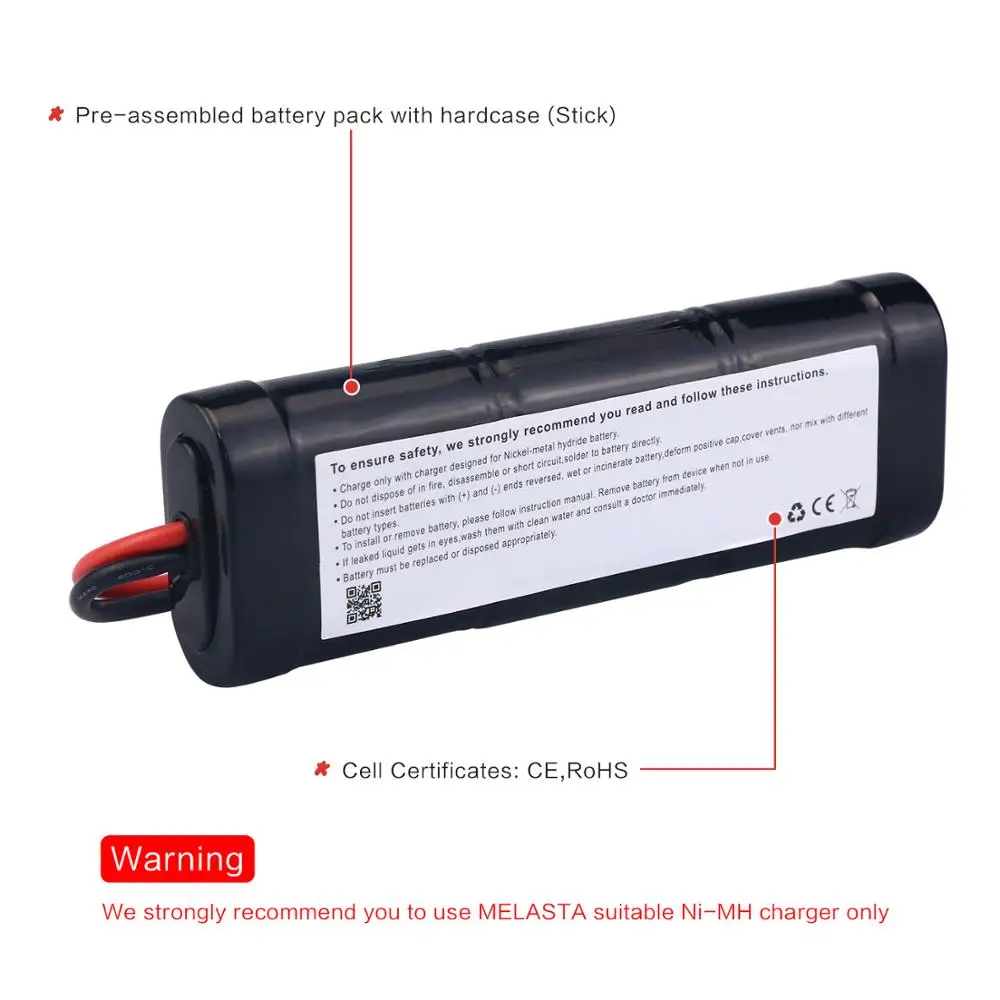 Сменный аккумулятор Melasta 7 2 V 5000mAh NiMH RC с разъемом разгрузки Tamiya для