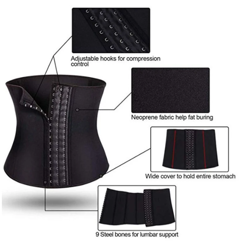 

CXZD Men Hot Selling Body Shaper Waist Trainer Tummy Control Belt Sauna Slimming Strap Fitness Sweat Shapewear for Fat Burner