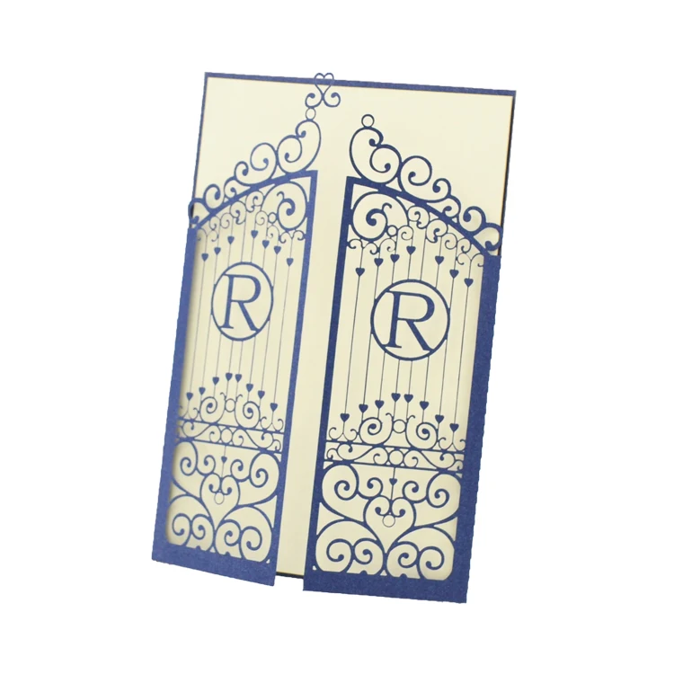 Великолепные свадебные пригласительные открытки в стиле ворот с лазерной