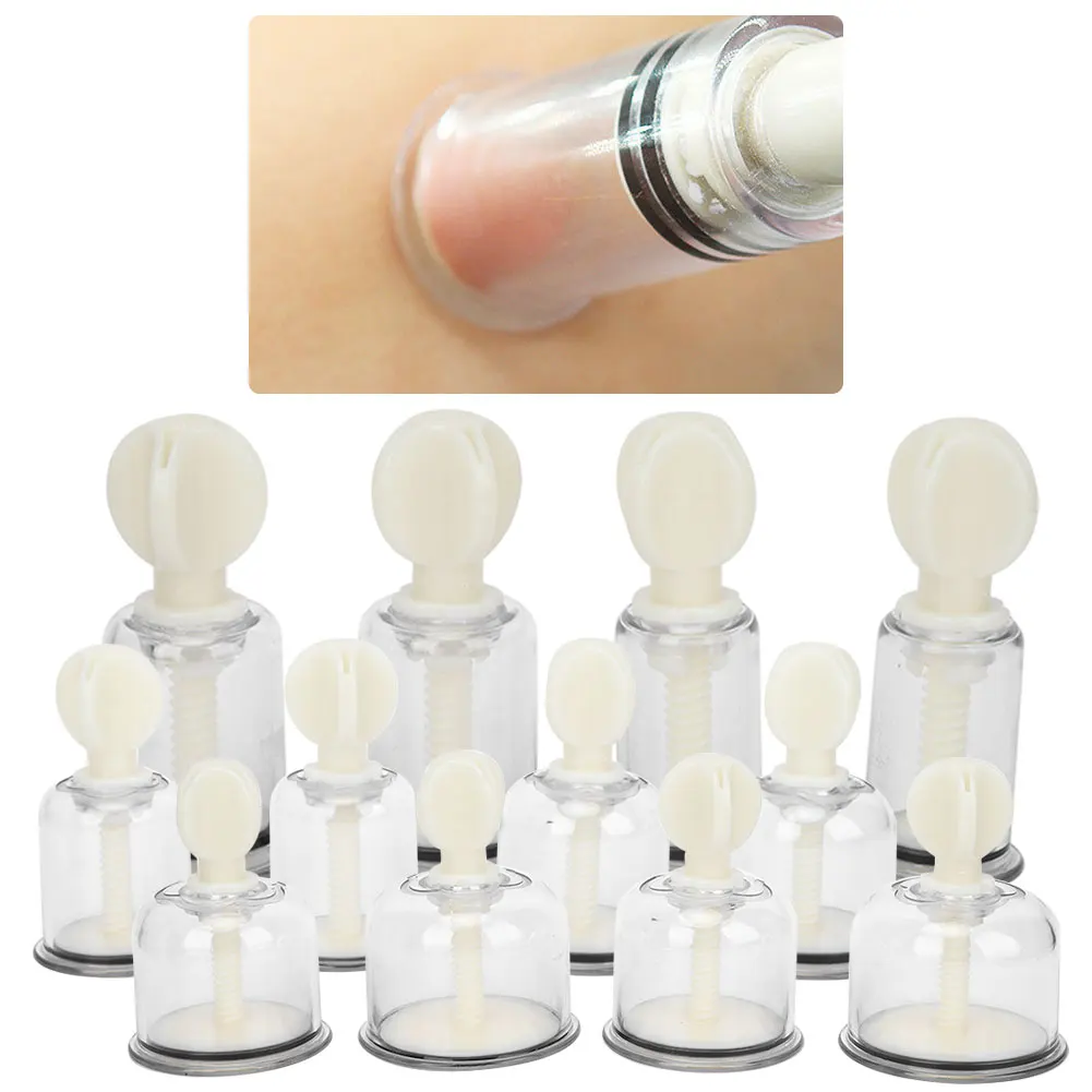 

12 шт., вакуумные банки для массажа, антицеллюлитного массажа