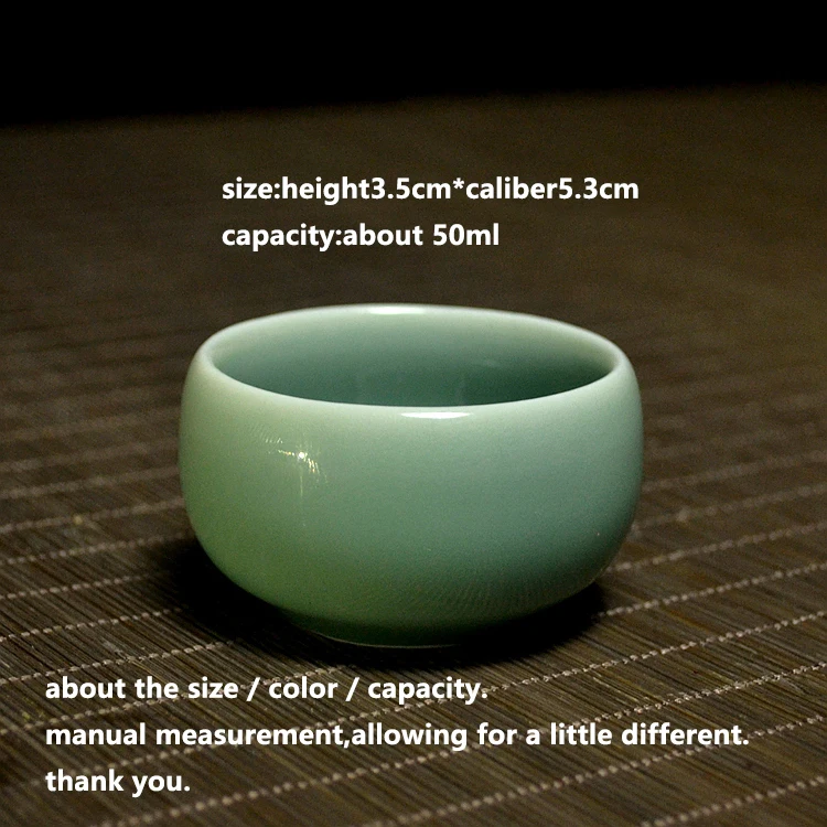 Longquan чайная чашка 50 мл из селадона керамическая фарфоровая чаша посуда Кунг фу