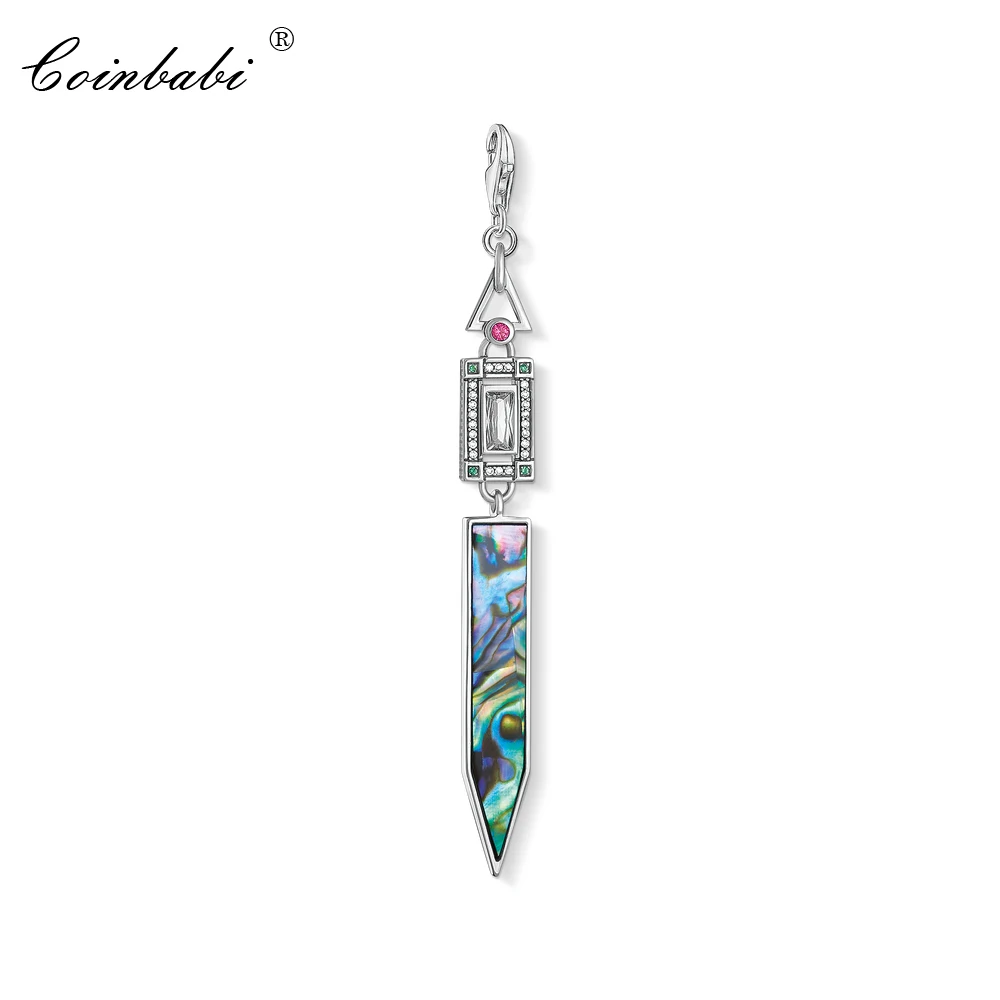 

Charm Pendant the Graphic Art Deco,2019 Europe Fashion Jewelry Ethnic Real 925 Sterling Silver Gift For Women Fit Bracelet