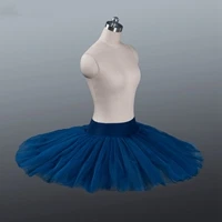 Navy blue Комплект синего цвета Половина балетная юбка-пачка для девочек, профессиональные половина блин блюдо балетная юбка-пачка для женщин балет, для тренировок, блин одежда для малышей - Цвет: Navy blue