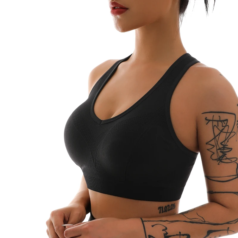 

Women Sports Bra Quick Dry Breathable Fitness Running Underwear Sport Brassiere Tops Yoga Vest Crop Top