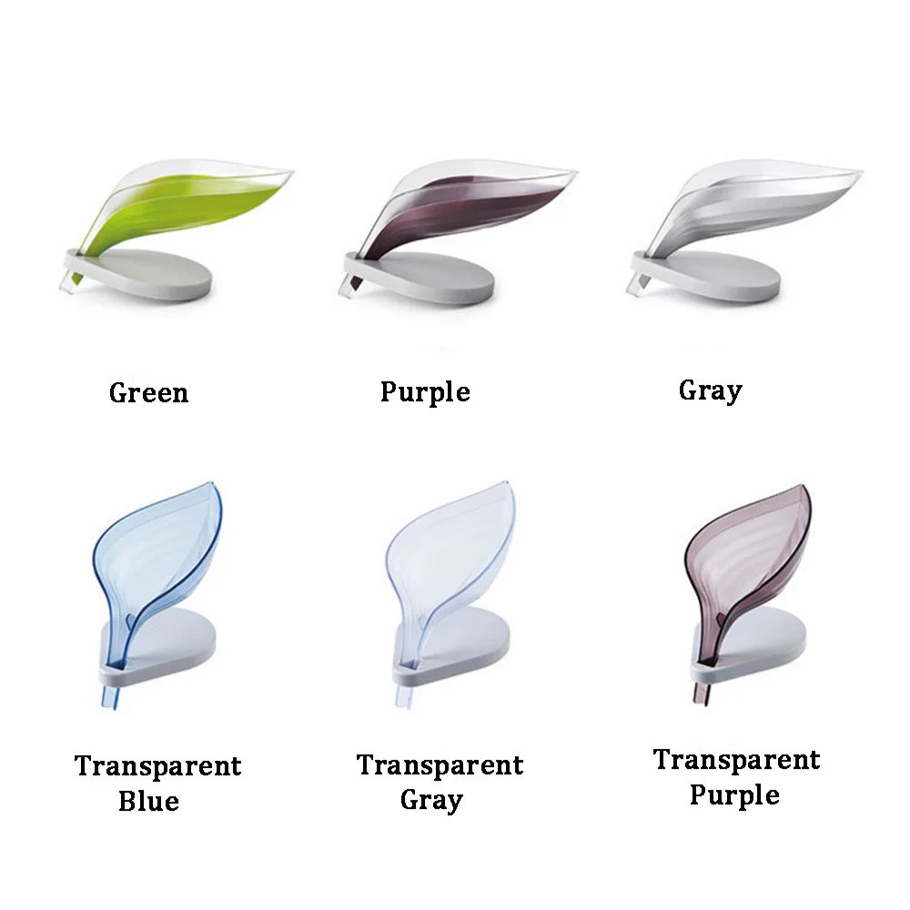 Мыльница ADOREHOUSE в виде листьев дренаж для мыла органайзер хранения присоска