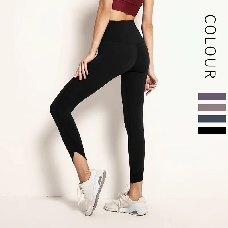 Женские штаны для йоги с высокой талией и карманами бесшовные леггинсы из