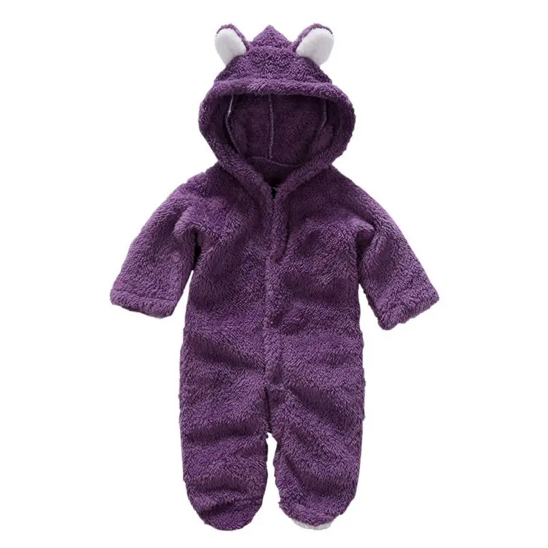 SZ0128Z BOBORA/Хлопковые Меховые детские комбинезоны для новорожденных; мягкий теплый комбинезон с героями мультфильмов; Милая зимняя теплая одежда для новорожденных; Возраст 0-18 месяцев - Цвет: SZ0128Z