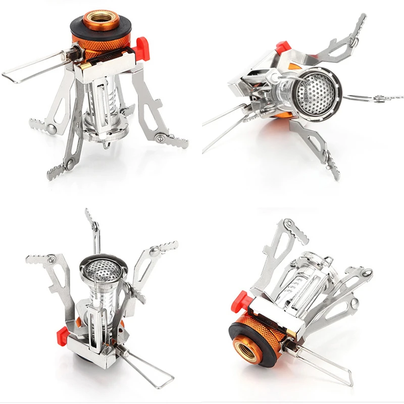 Мини плита для кемпинга складная уличная газовая портативная печь приготовления