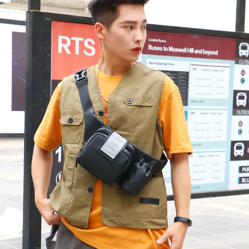 

Men Fanny Pack Unisex Waist Bag Chest Packs Leisure Banana Bags Hip Hop Package Street Sport Fashion Waist Pack Crossbody Bag