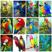 ruopoty acrylic paint by numbers diy gifts pictures by numbers parrot picture drawing home decoration coloring by numbers