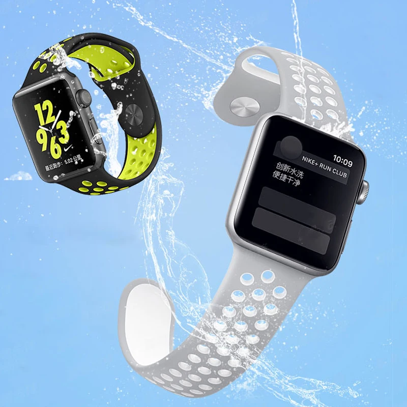 Ремешок Silikon pulseira nato futr apple Uhr 4 группа 42 мм 38 мм iwatch серия 44 мм 40 мм Atmungsaktiv наручная повязка apple uhr