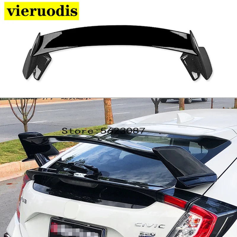 Для Honda Civic хэтчбек 2017 -2019 Type-R ABS пластик Неокрашенный задний спойлер на крыло