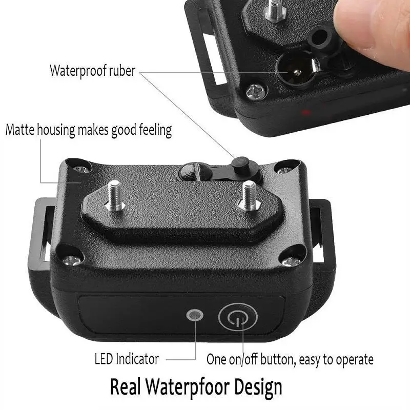 Водонепроницаемый перезаряжаемый ошейник для дрессировки собак с дистанционным