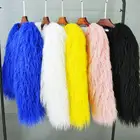 Новинка, красочное теплое Женское пальто из искусственного меха, искусственное плюшевое пальто, женская куртка, меховая верхняя одежда на осень и зиму, пушистые топы, сексуальные J3226