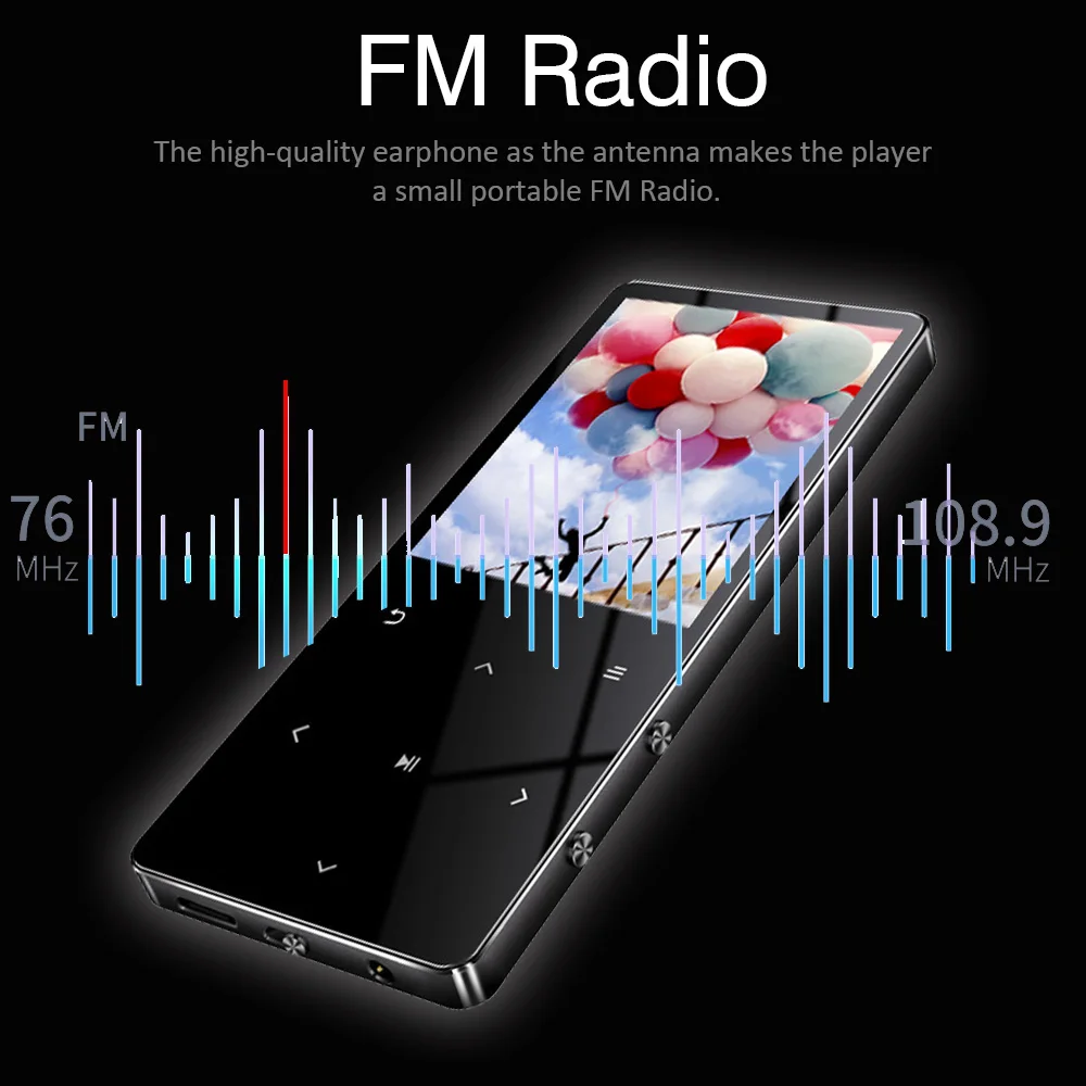 REDANT MP4 плеер с Bluetooth встроенный динамик сенсорный ключ FM радио видео игры