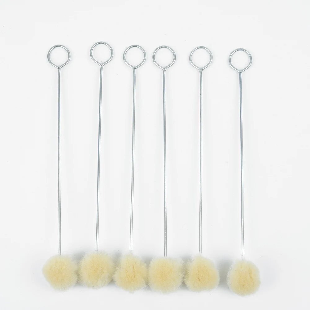 100 шт. аппликатор для окрашивания шерсти с металлической ручкой поделок|Кожаные