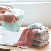 10pcs super absorbent microfiber kitchen towels high efficiency tableware household cleaning dish washing cloth kitchen items