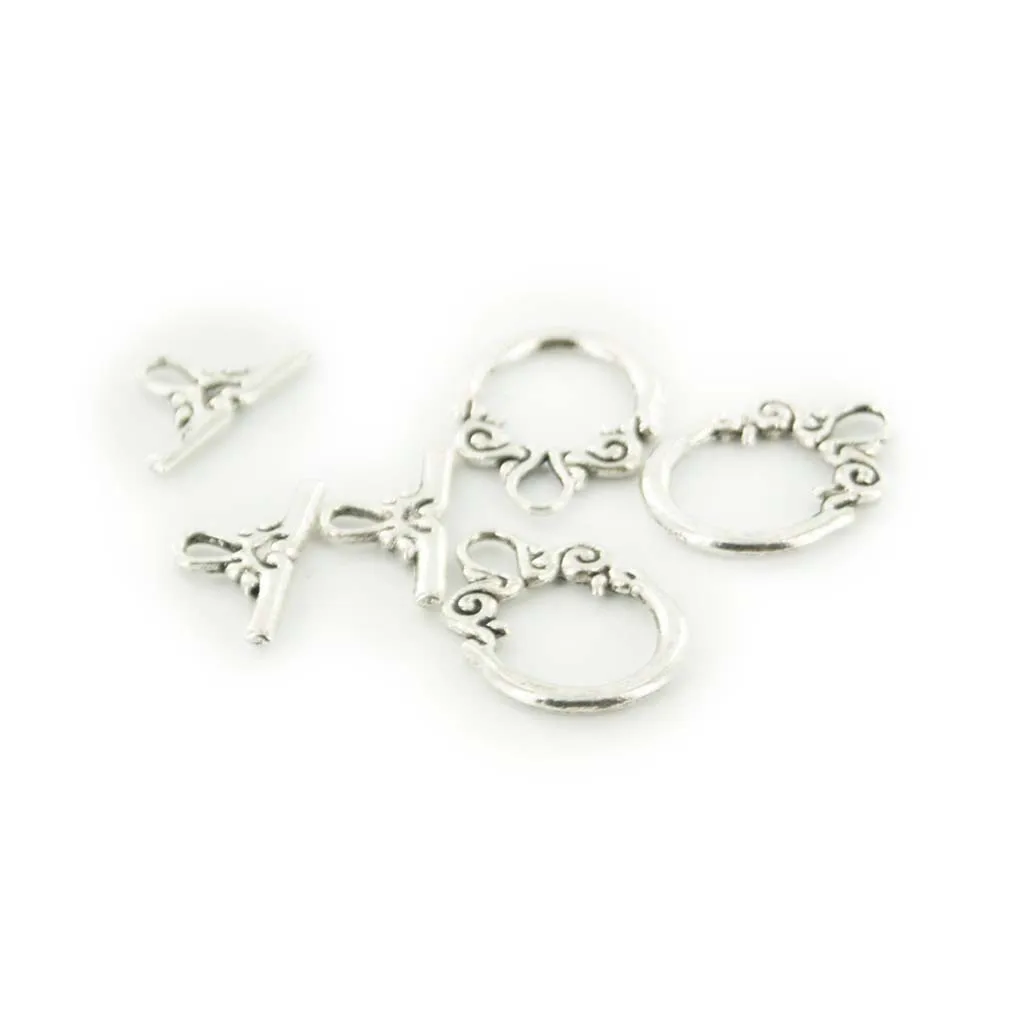 20 комплектов сплав античный серебряный цвет хлопки для ювелирных изделий