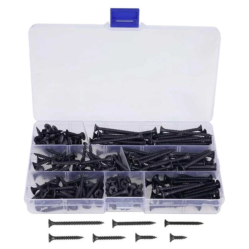 

230 Pcs One Set Self Tapping Suit Cross Head with Hard Self Tapping Screw M3.5 Plasterboard Screw Wall