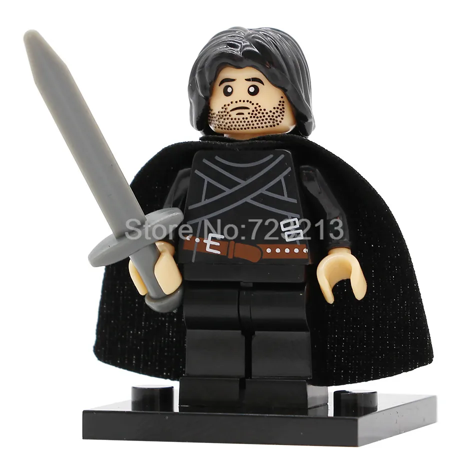 Jon Snow Новая игра престолов Сезон 8 фигурка Джон Сноу беньен Старк белый Walker Wights Джор мормонт самвелл Тарли строительные блоки игрушки - Цвет: Jon Snow
