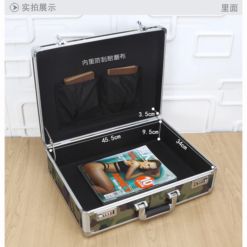 Алюминиевый Чехол для инструментов чехол костюма коробка с паролем файлов