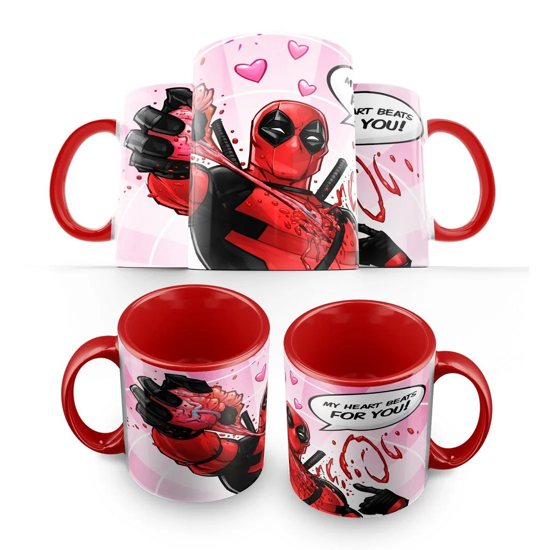 Кружка: дэдпул - 5 (марвел ди си человека паук железный человек мстители комиксы