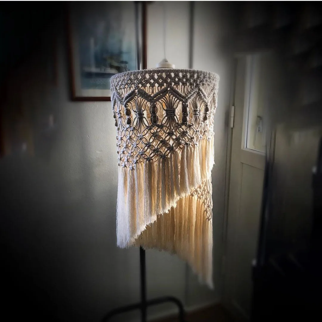 

Богемный стиль ручной вязки абажур гобелен настенный светильник комната кофе Ресторан украшение абажур макраме Декор